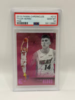 2019 Panini Chronicles Tyler Herro Pink Rookie Card #212 PSA 10 GEM MINT - Image 3