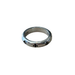 Chrome Hearts Negative Space CH Plus Silver Band Ring (Size 10) - Image 1