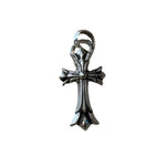 Chrome Hearts Double CH Cross Silver Pendant with Bale - Image 1