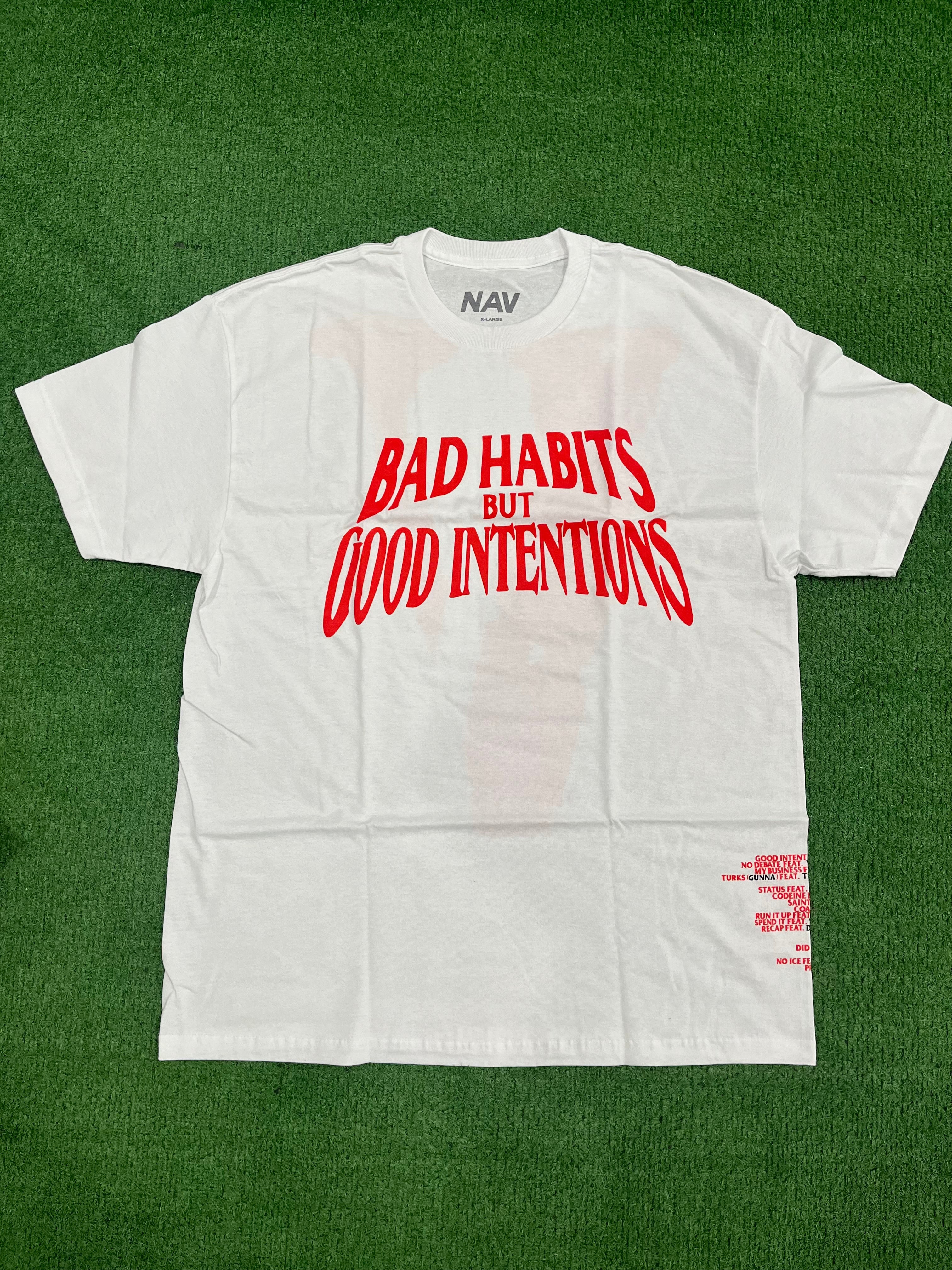 Vlone x Nav Bad Habits Tee White