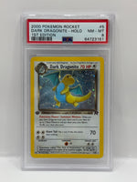 2000 Pokémon Rocket 1st Edition Dark Dragonite Holo (Swirl) 5/82 PSA 8 NEAR MINT - MINT - Image 5