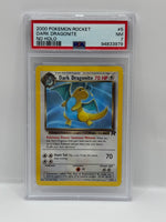 2000 Pokémon Rocket Dark Dragonite ERROR No Holo 5/82 PSA 7 NEAR MINT - Image 4