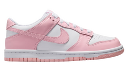Nike Dunk Low Weiß Mittleres Sanftes Rosa (GS)