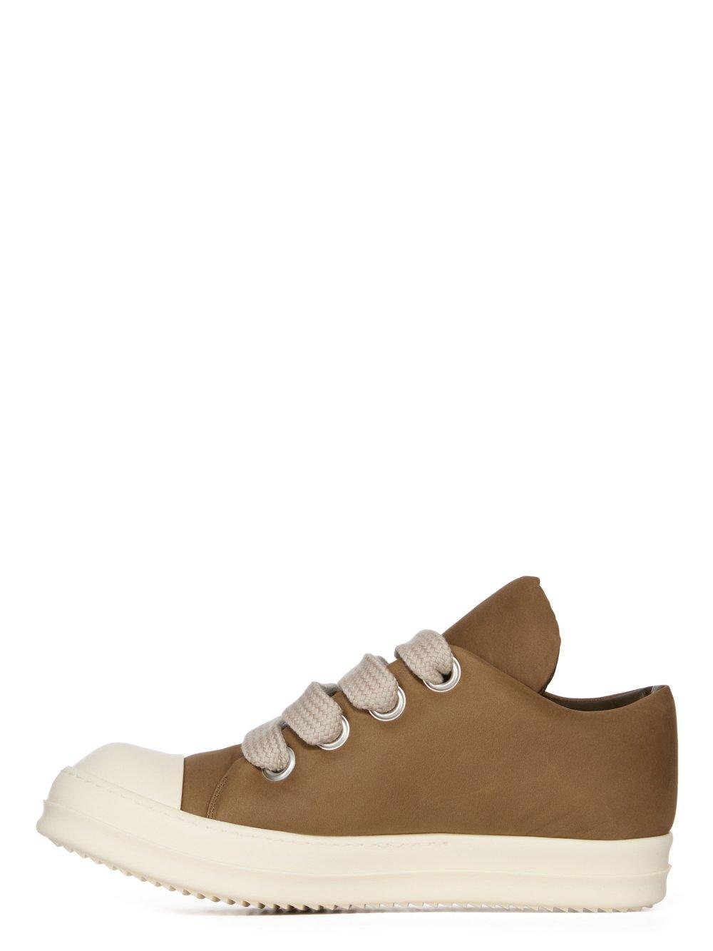 Rick Owens Porterville Runway Jumbo Laced Low Sneakers Bean / Milk