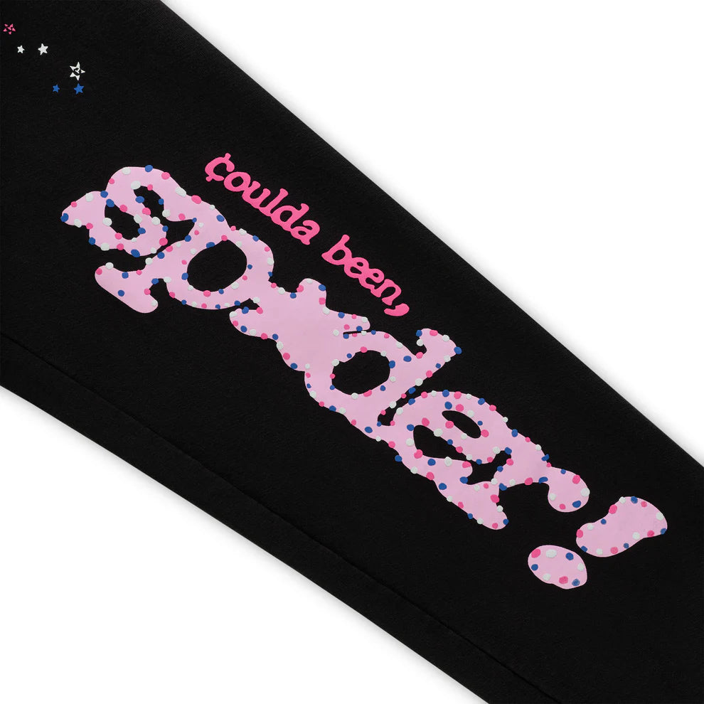 Sp5der x Druski Coulda Been Heart Punk V2 Sweatpant Owl Black