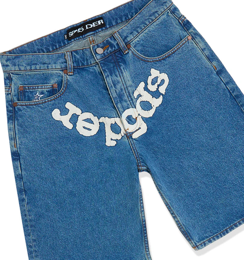 Sp5der OG Logo Denim Short