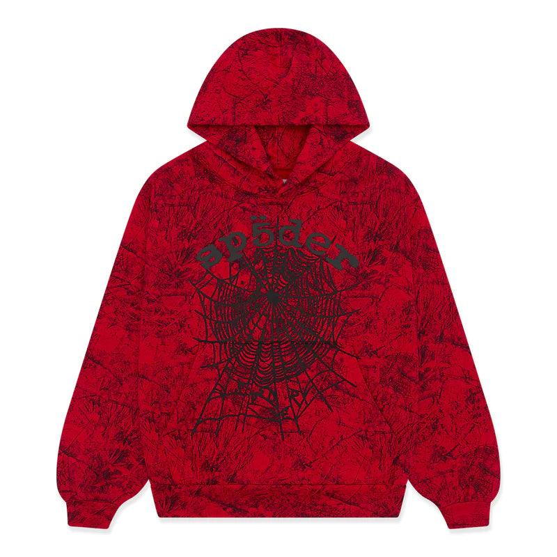 Sp5der OG Tree Camo Hoodie Red