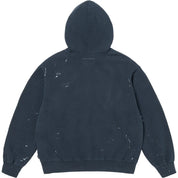 Supreme MM6 Maison Margiela Box Logo Zip Up Hooded Sweatshirt Navy - IN HAND