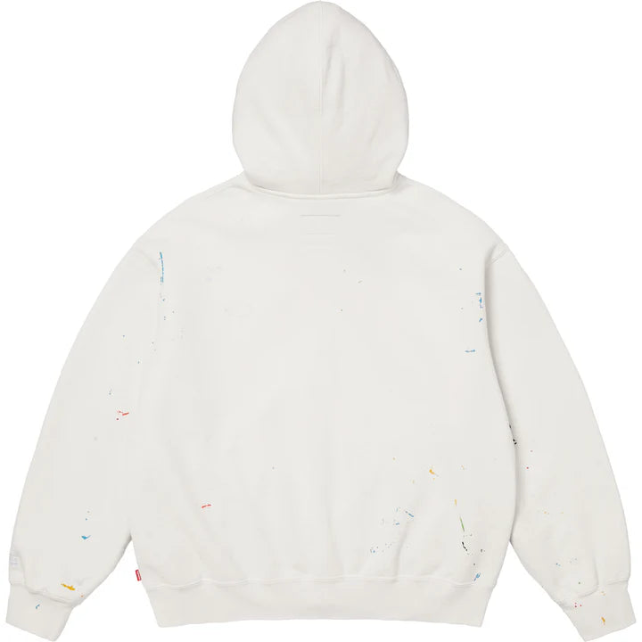 Supreme MM6 Maison Margiela Box Logo Zip Up Hooded Sweatshirt White - IN HAND