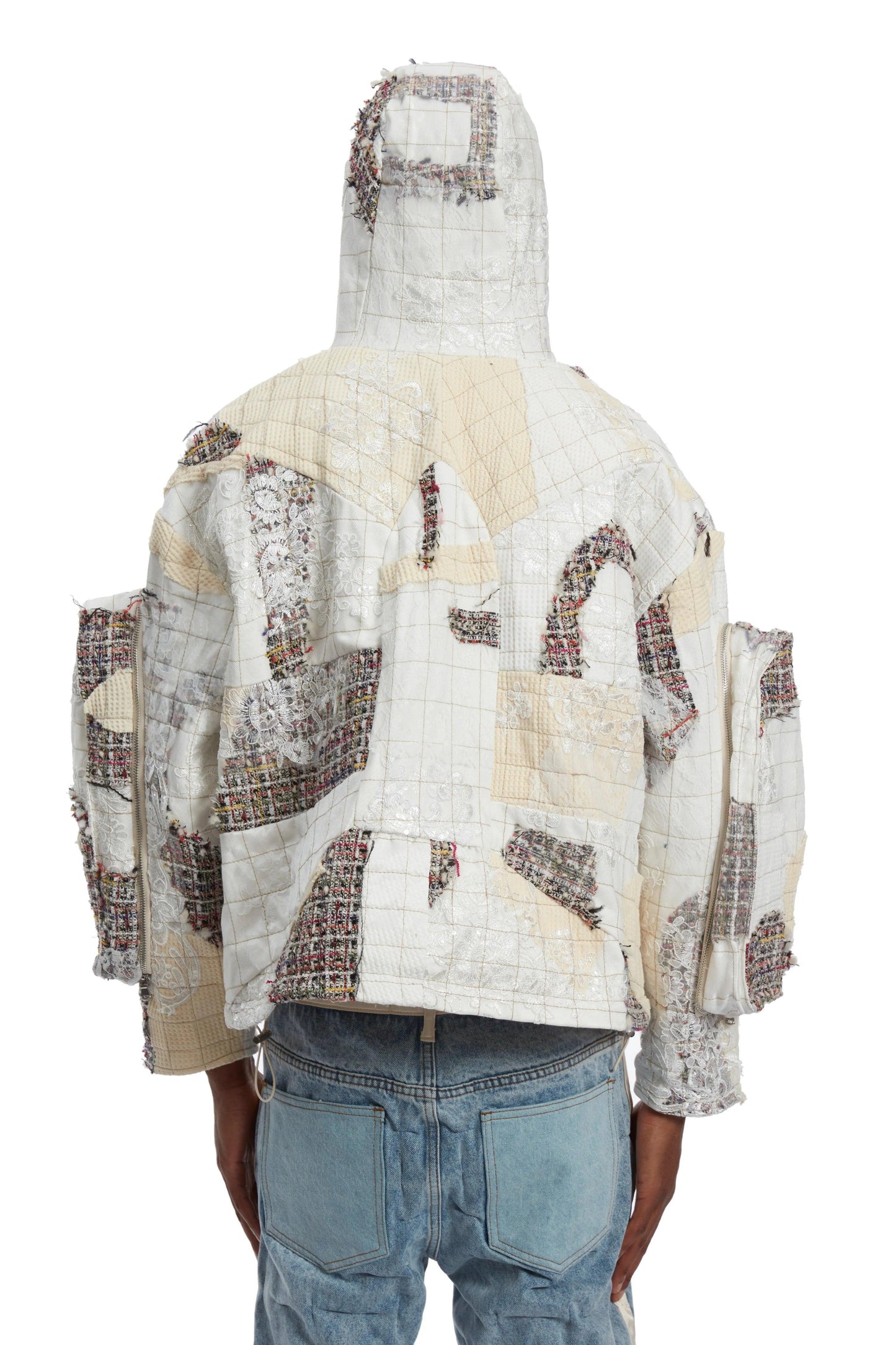 Who Decides War Tweed Patchwork Window Coat