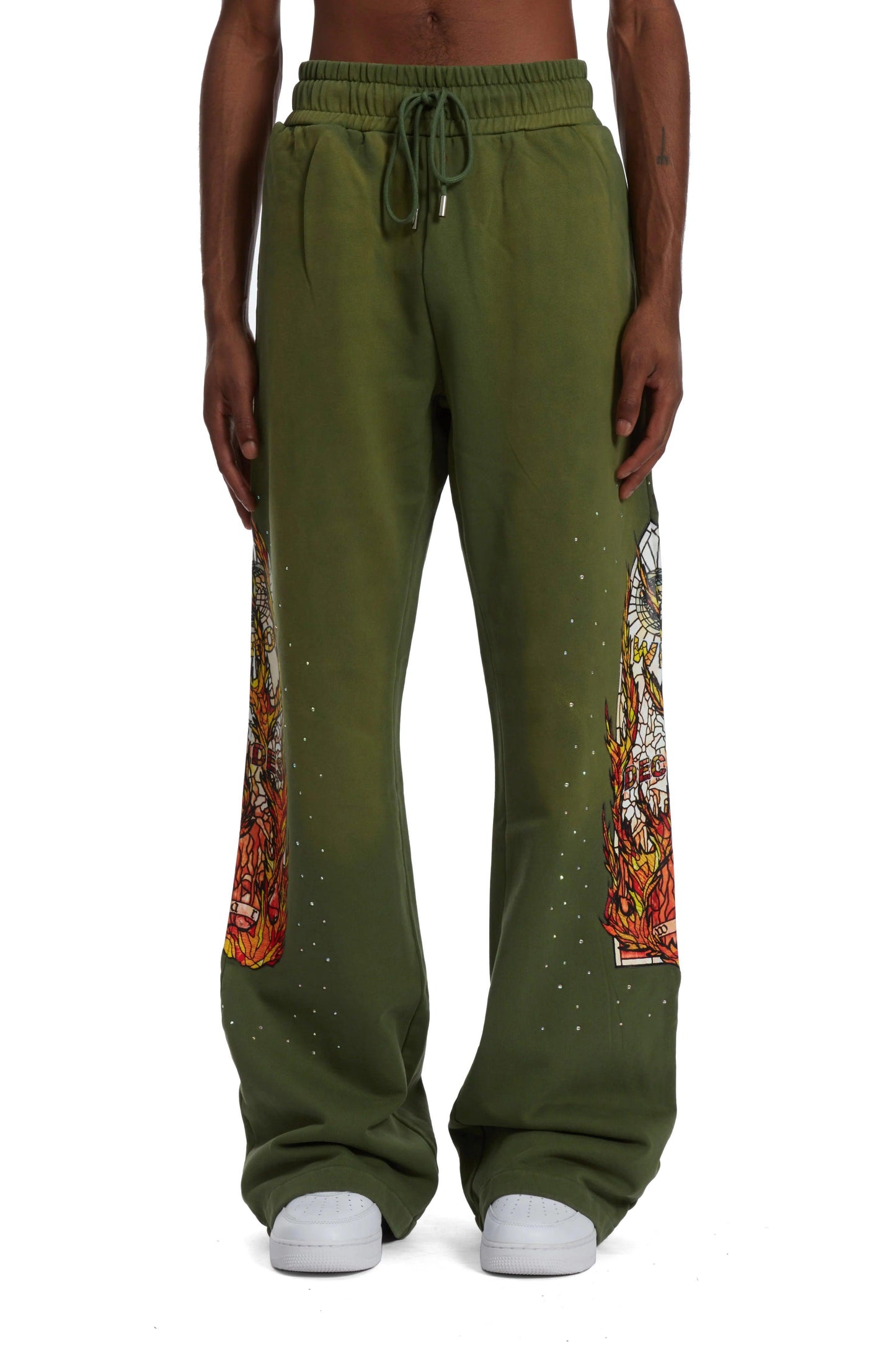 Who Decides War Flame Glass Lounge Pant Green