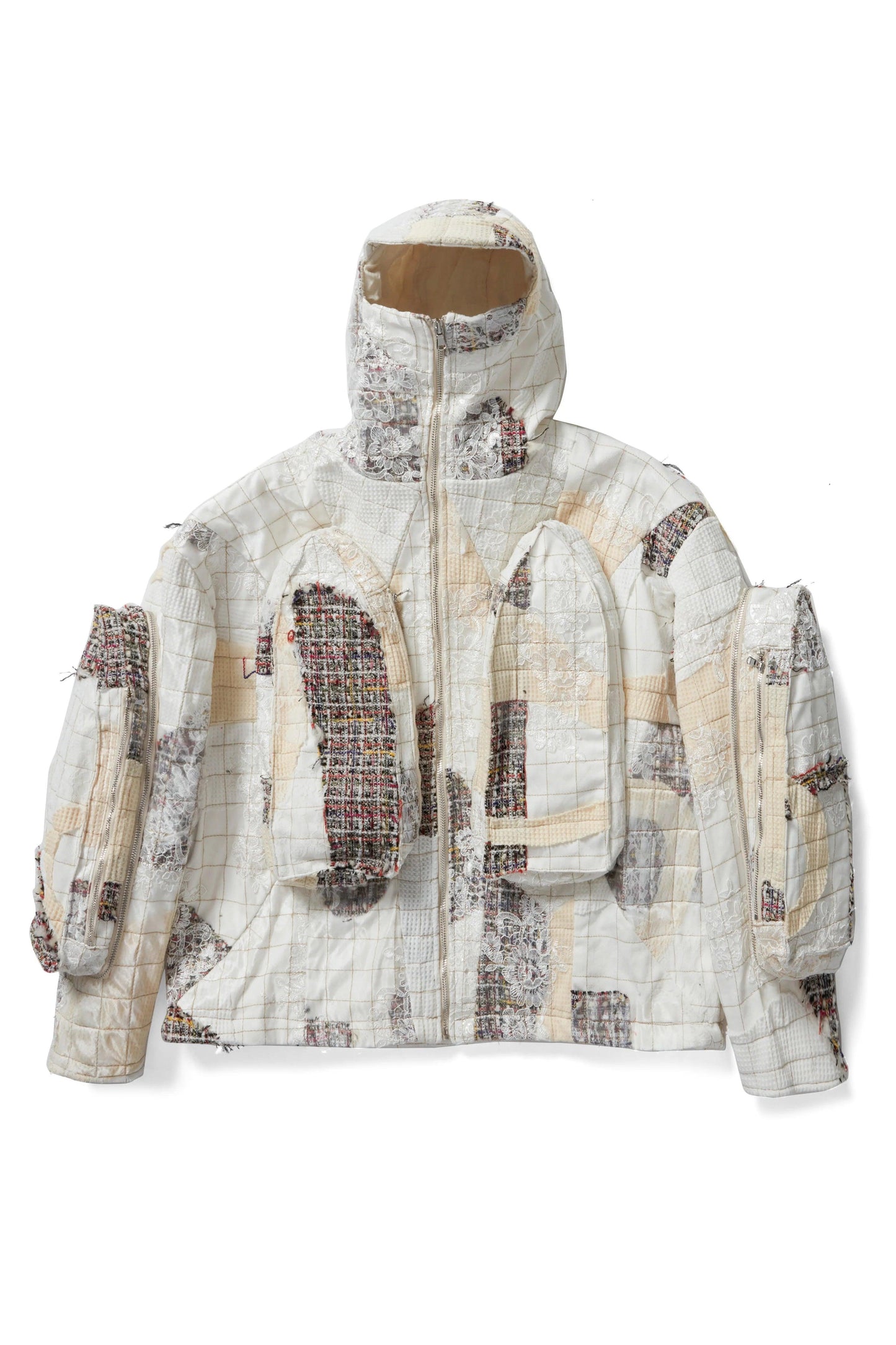 Who Decides War Tweed Patchwork Window Coat