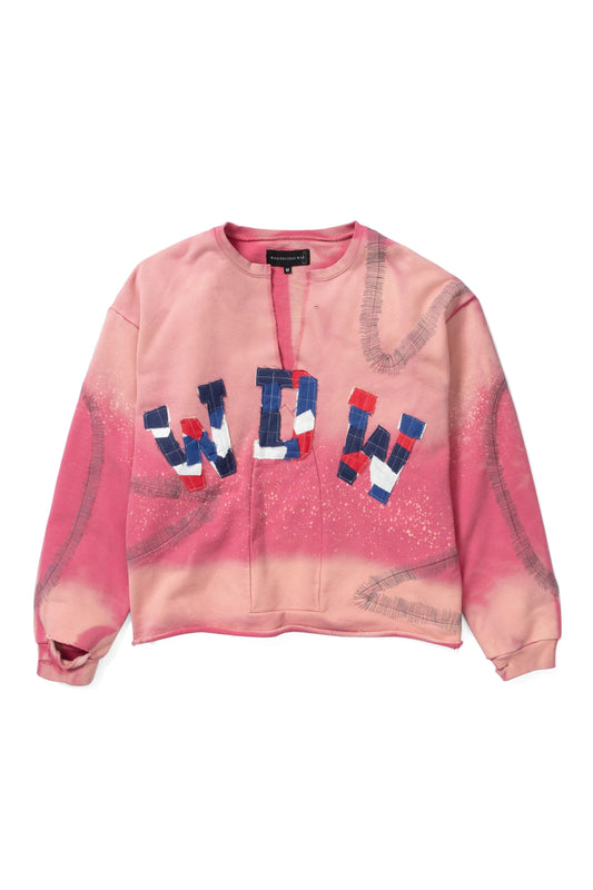 Who Decides War Windowed Pullover Pink