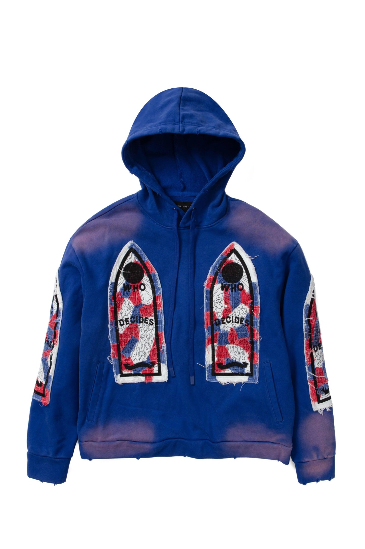 Who Decides War Glory Fabricated Hooded Pullover Blue