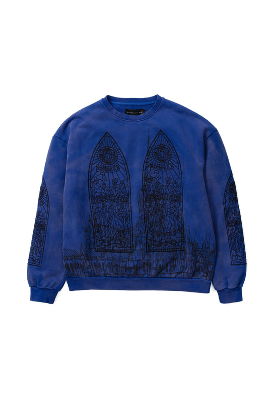 Who Decides War Cathedral Pullover Blue