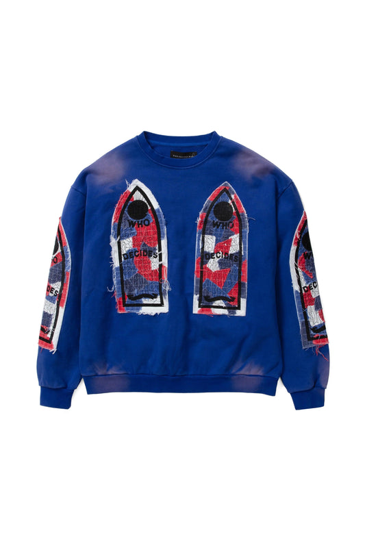 Who Decides War Glory Fabricated Pullover Blue