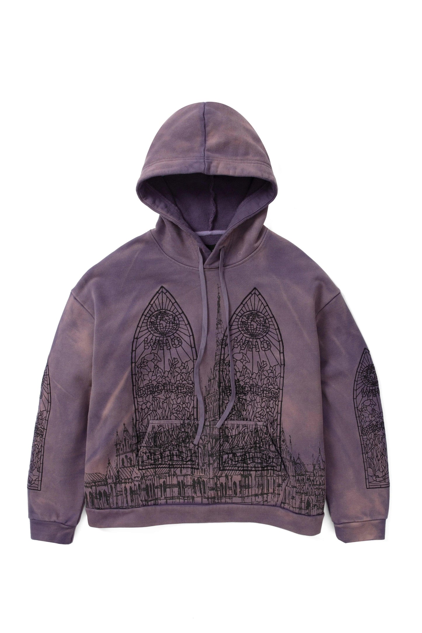 Who Decides War Cathedral Hooded Sweatshirt Purple