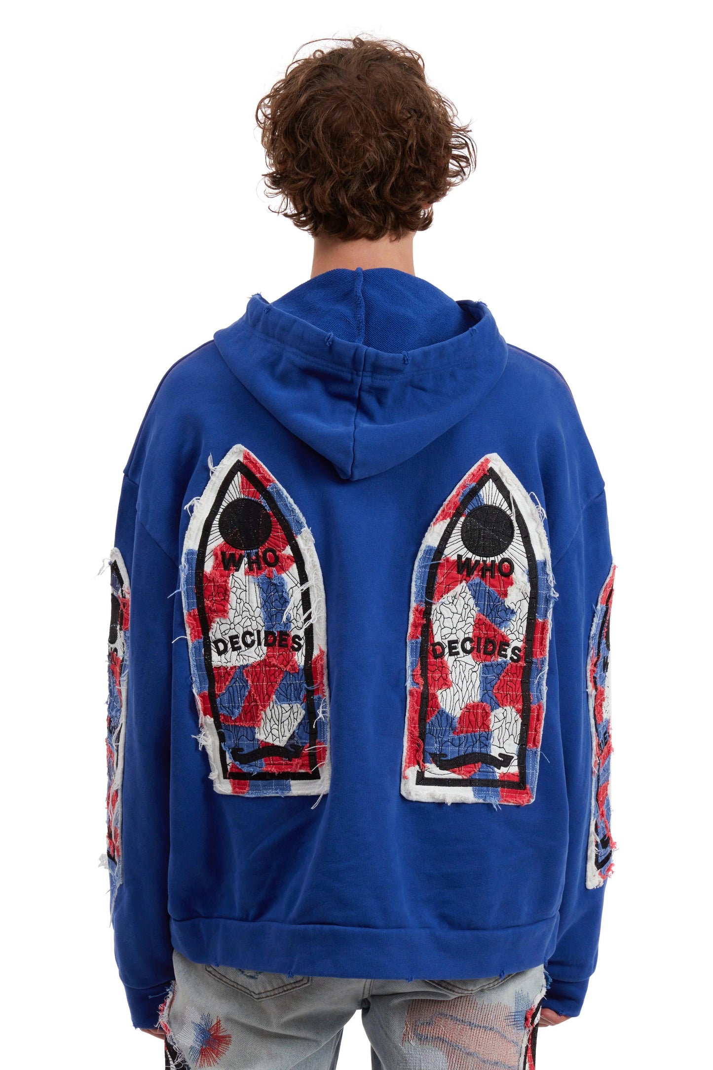 Who Decides War Glory Fabricated Hooded Pullover Blue