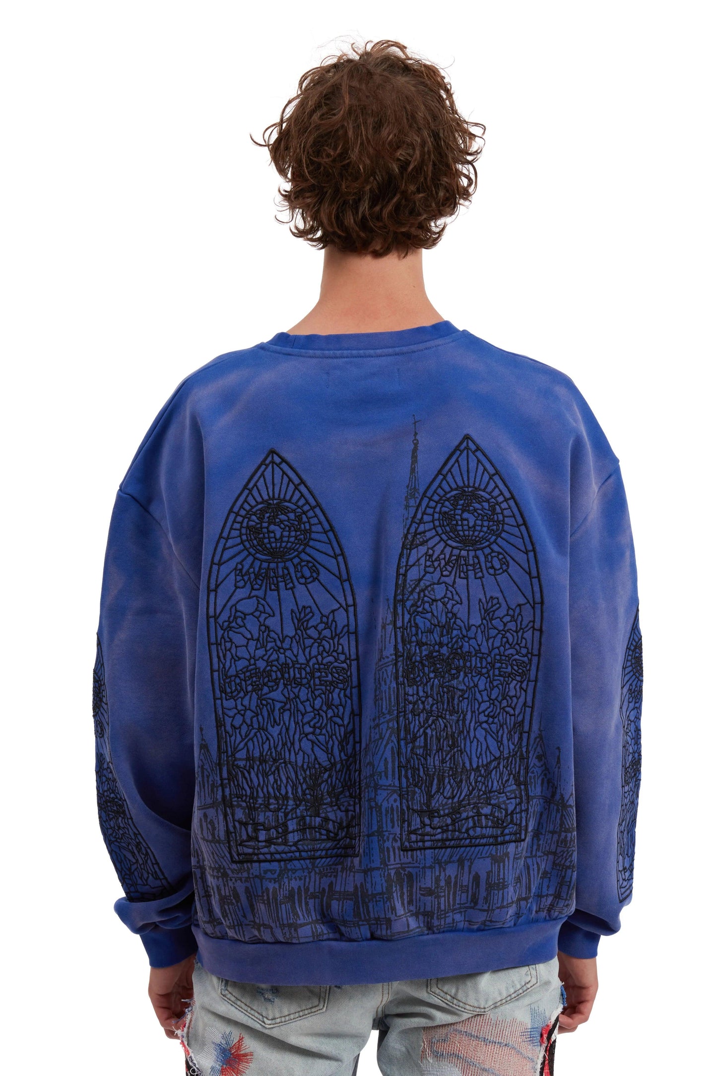 Who Decides War Cathedral Pullover Blue