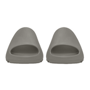 Pair of gray slippers on a white background