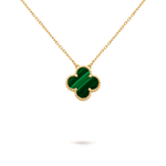 Van Cleef & Arpels Vintage Alhambra pendant 18K yellow gold, Malachite - Image 1