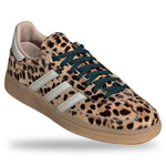 Leopard print sneaker with Adidas logo on a white background - Image 2