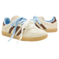 Adidas Samba OG Crème Marron Foncé Bleu Poil de Poney (Femme)