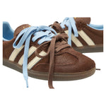 Adidas Samba OG Dark Brown Cream Blue Pony Hair (Women's) - Image 3