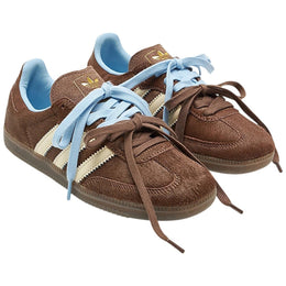 Adidas Samba OG Dark Brown Cream Blue Pony Hair (Women's)