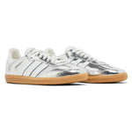 Adidas Samba OG Silver Metallic Cracked Leather (Women's) - Image 2