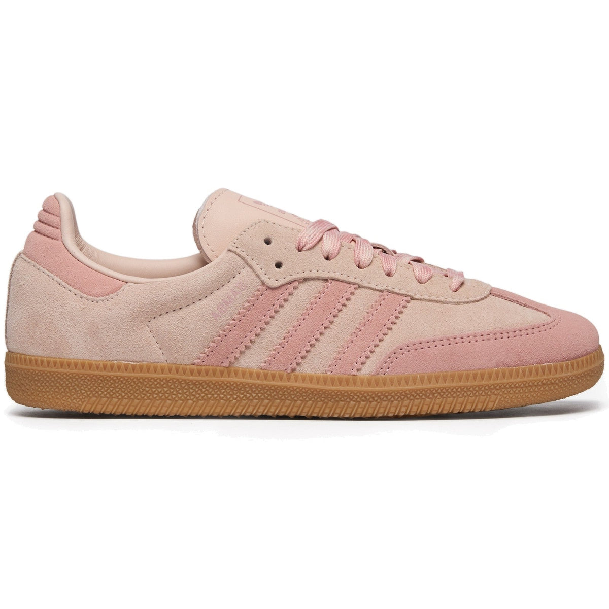 adidas Samba OG Wonder Quartz Wonder Mauve women’s sneaker, lateral side profile on a white background
