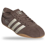 Brown Adidas sneaker with three white stripes on a white background - Image 2