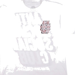 Anti Social Social Club Rot kariertes T-Shirt in Weiß