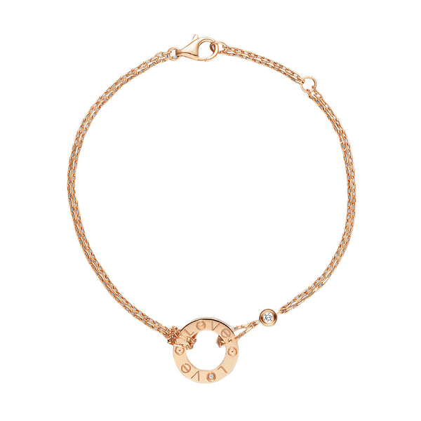Cartier Love Bracelet, 18k Rose Gold, 2 Diamonds