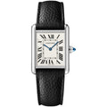 Orologio Cartier Tank Must de Cartier, modello grande, acciaio, pelle