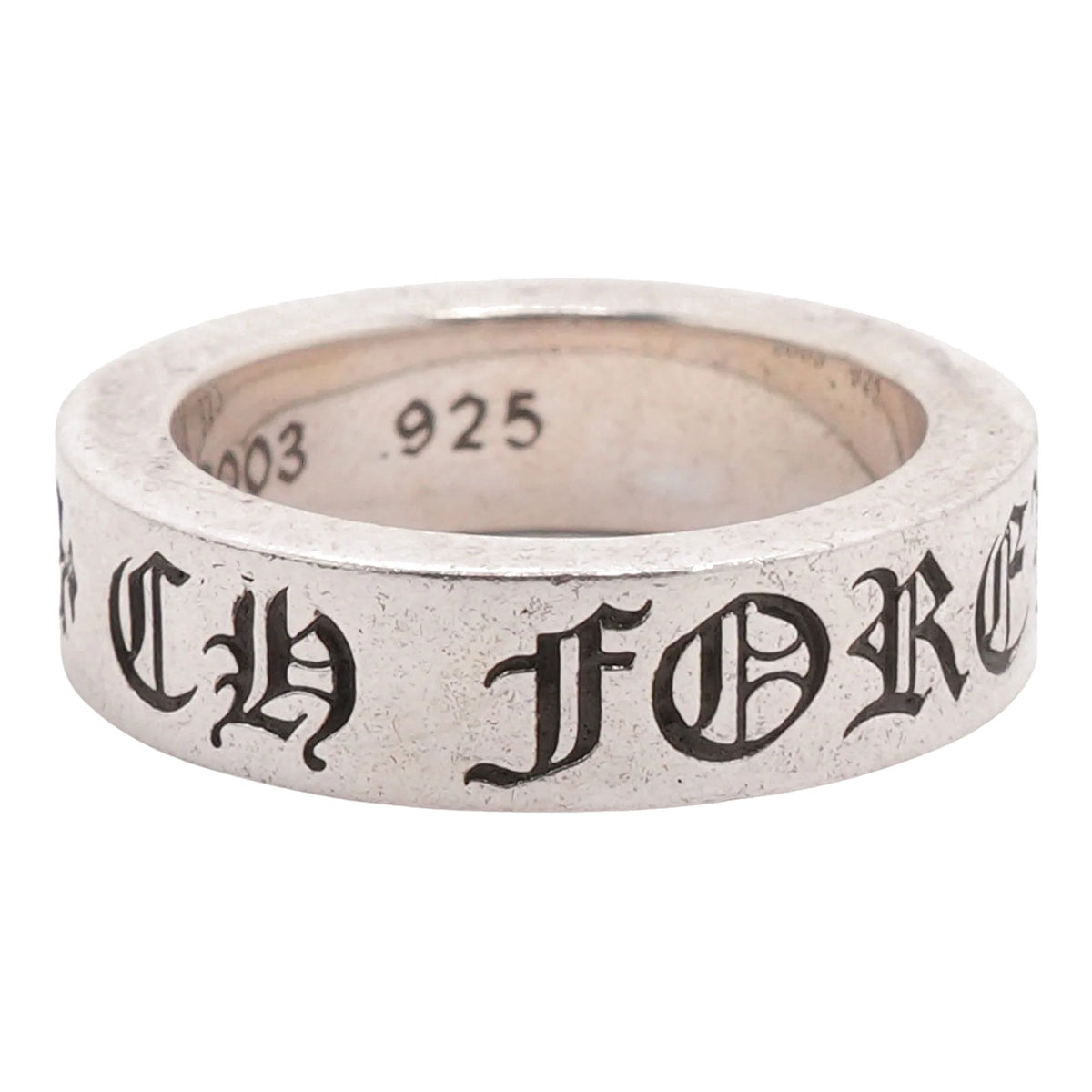 Chrome Hearts CH Forever Spacer Ring in sterling silver, US size 7.5