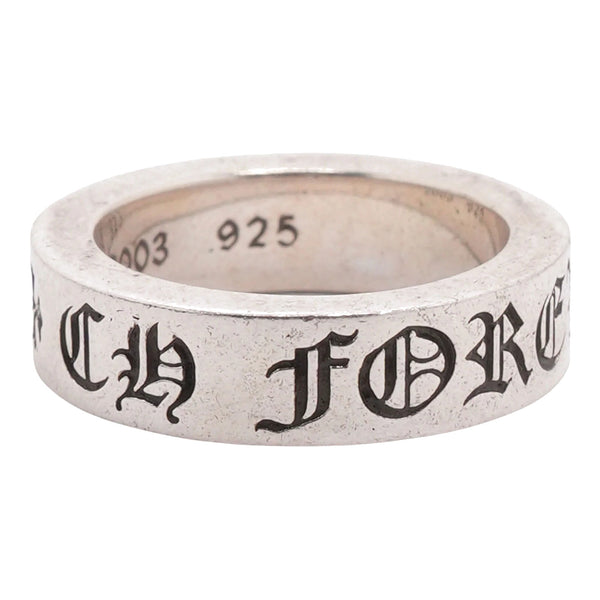Chrome Hearts CH Forever Spacer Ring in sterling silver, US size 7.5