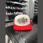Chrome Hearts Cemetery Cross Trucker Hat Red / White - Supra Sneakers - Image 6