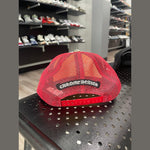 Chrome Hearts Cemetery Cross Trucker Hat Red / White - Supra Sneakers - Image 7