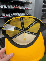 Chrome Hearts Cemetery Cross Trucker Hat Yellow & White - Supra Sneakers - Image 6