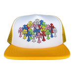 Chrome Hearts Cemetery Cross Trucker Hat Yellow & White - Supra Sneakers - Image 1