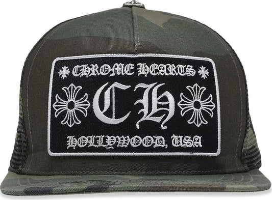 Chrome Hearts CH Hollywood Trucker Hat Camo - Sneakersbe Sneakers Sale Online