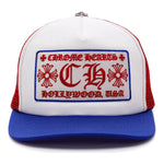 Chrome Hearts CH Hollywood USA Trucker Hat Red, White & Blue - Image 1