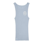 Chrome Hearts Horseshoe Rib Tank Top Baby Blue - Image 1