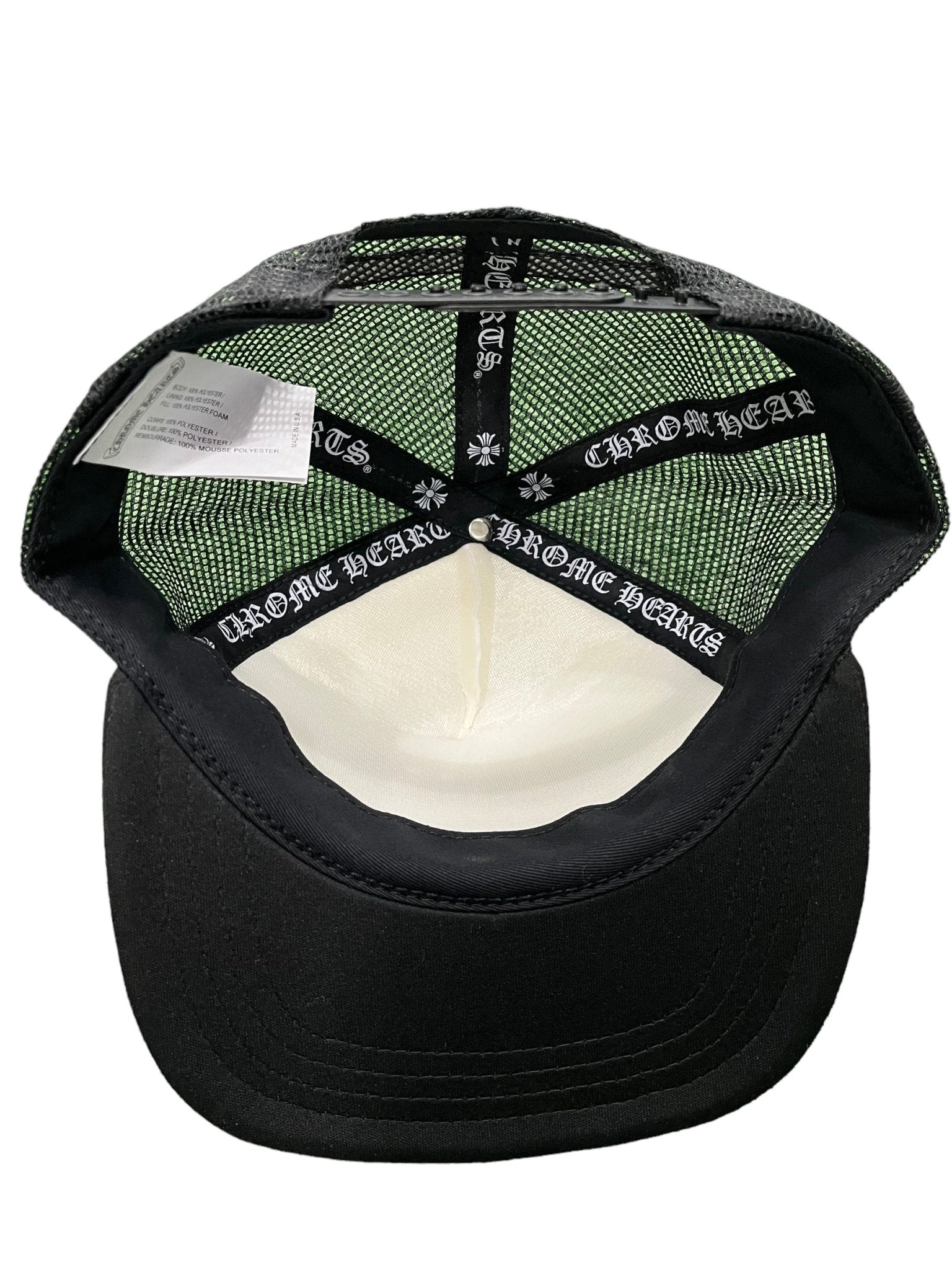 Chrome Hearts King Taco Camo Cross Trucker Hat Black / White - Supra Sneakers