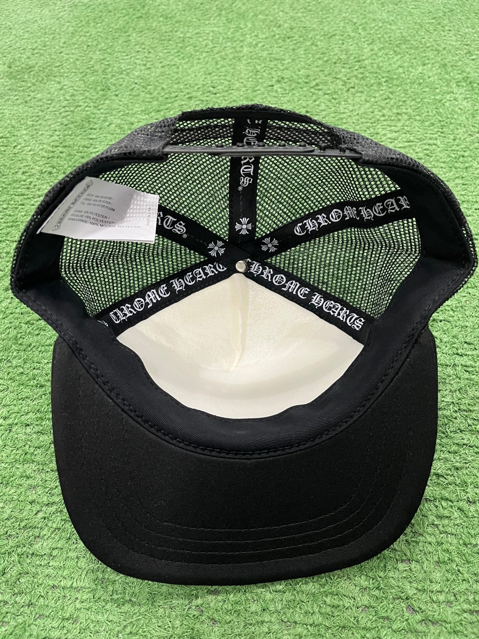 Chrome Hearts King Taco Camo Cross Trucker Hat Black / White - Supra Sneakers