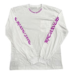 Chrome Hearts Neck Scroll Logo L/S T-shirt White Purple - Supra Sneakers - Image 2