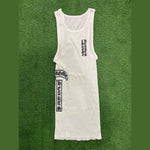 Chrome Hearts Scroll Rib Tank Top White - Supra Sneakers - Image 5