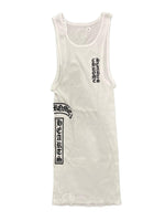 Chrome Hearts Scroll Rib Tank Top White - Supra Sneakers - Image 1