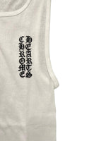 Chrome Hearts Scroll Rib Tank Top White - Supra Sneakers - Image 3